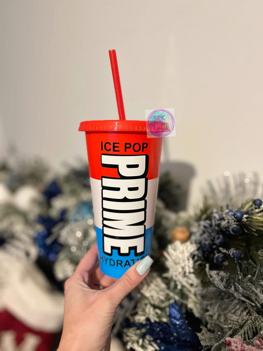 Personalised Prime Ice Pop Cold Cup