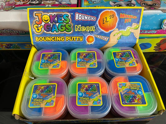 Neon bouncy putty